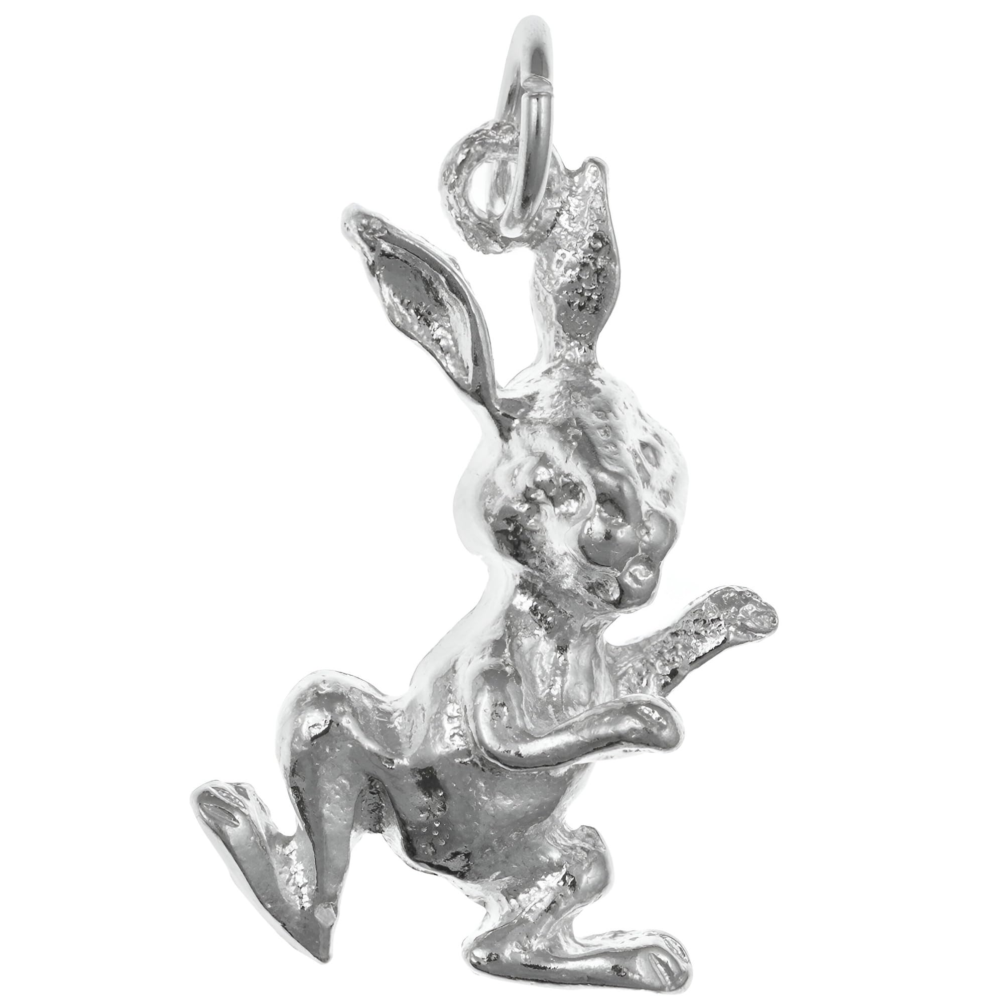 Designer Inspirations Boutique Cute Rabbit Bunny Hare 925 Sterling Silver Charms for Bracelets Necklaces for Women - Fit European Link Charm Bracelet Necklace - Women's Charms - Slider Dangle Charm — image 1