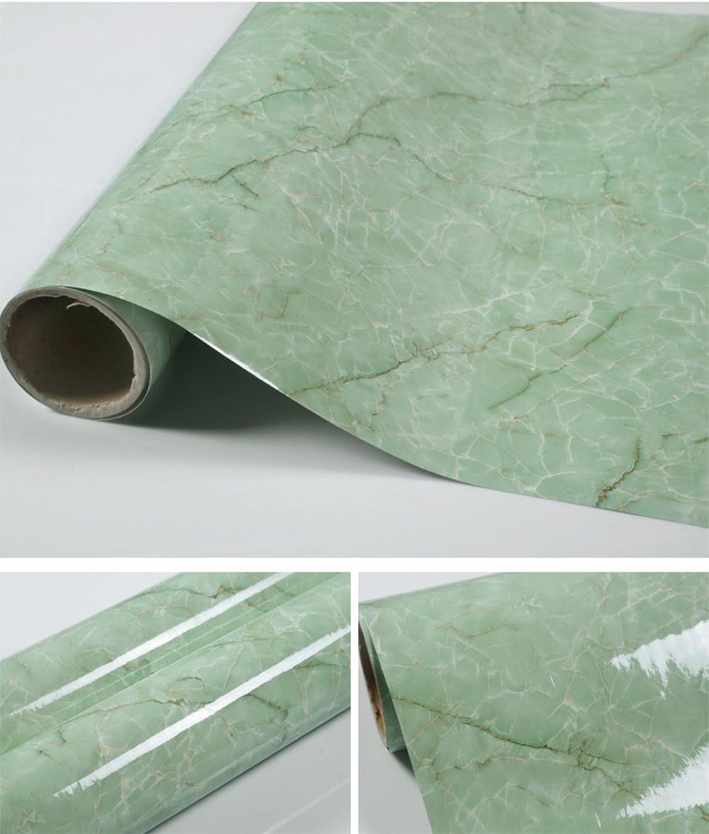 IHomee Green Marble Contact Paper Self Adhesive Film Vinyl Granite