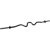 CAP Barbell 48&rdquo; Regular Threaded Solid Super Curl Bar, Black