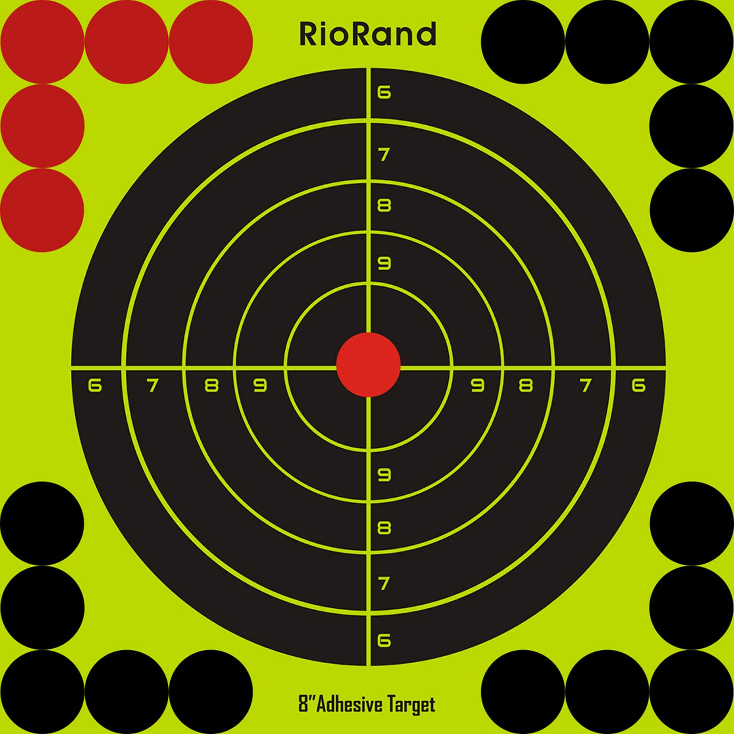 Shooting Targets 8 Inch Self Adhesive Paper Targets Stickers 50 Pack for Gun Rifle Pistol Bb Gun Airsoft Pellet Gun Air Rifle