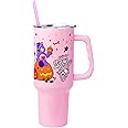 Silver Buffalo Care Bears Featuring Harmony Bear, Cheer Bear, Share Bear, and Trick-or-Sweet Bear Halloween Stainless Steel Tumbler with Handle and Straw, Fits in Standard Cup Holder, 40 Ounces
