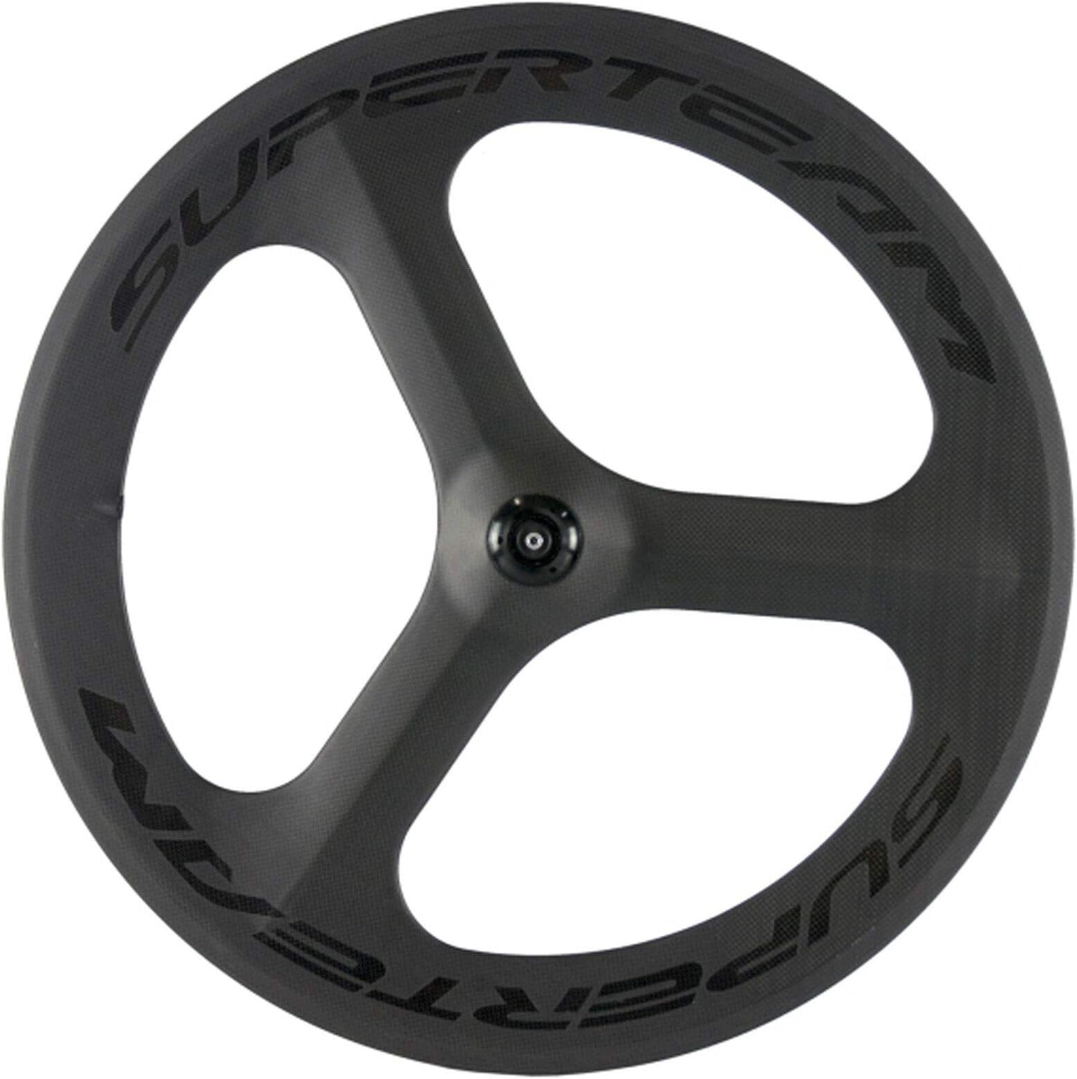 FidgetGear Superteam Tri Spoke Bicycle Wheel Front Tri Spoke Road Bike Carbon Fiber Wheel