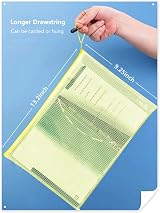 ojussa A4 Plastic File Wallets 5Pcs Zipper Bags PVC Waterproof Folder view 5
