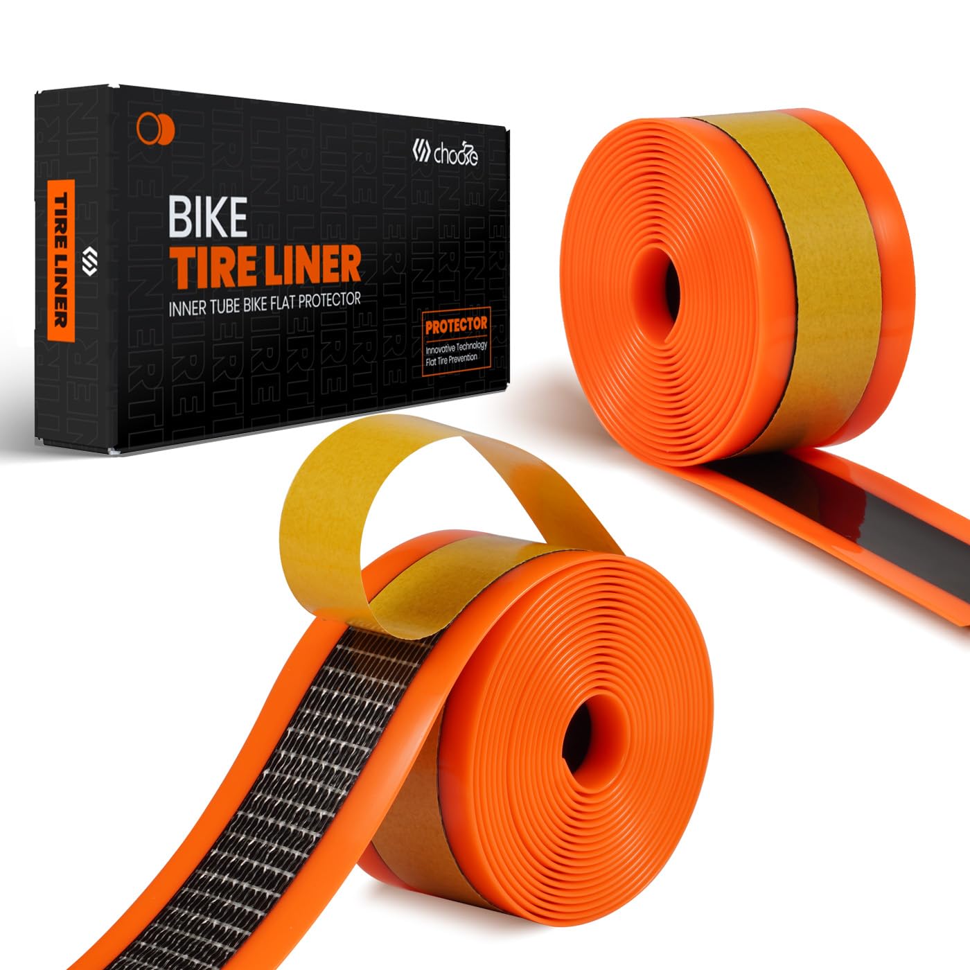 Photo 1 of CNC Bike Tire Liners,Mountain Bike Puncture Proof Tire Liner?Width 34mm?,Bicycle Inner Tube Flat Protector-Self Adhesive Compatible with 16/20/24/26/27.5/29 x 1.75-1.95 Tires.