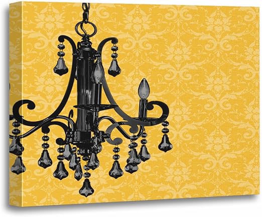 Amazon Com Torass Canvas Wall Art Print Sparkle Sparkly Chandelier Damask Bling Blingy Artwork For Home Decor 16 X 20 Posters Prints