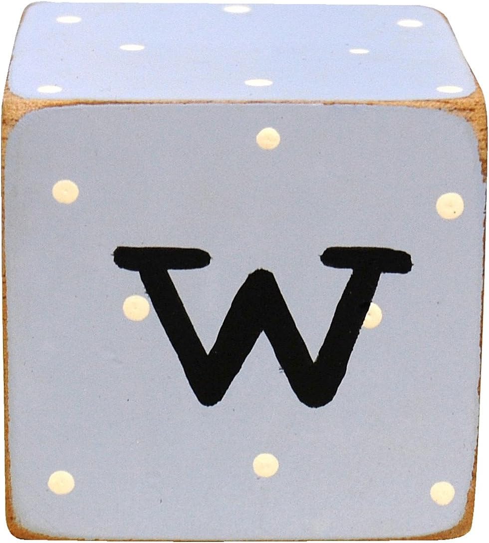 New Arrivals Letter Block W, Blue/White