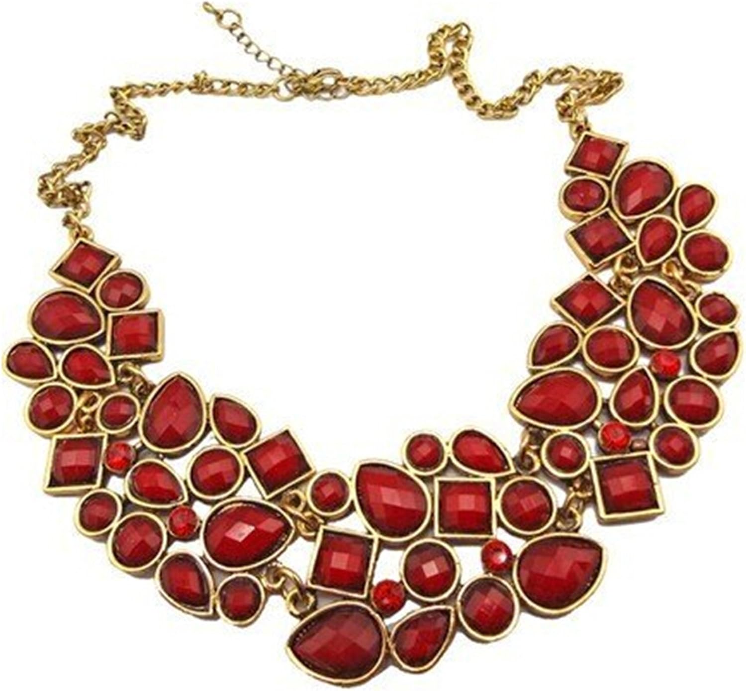 wiipujewelry Women Fashion New red Resin Rhinestone Drop