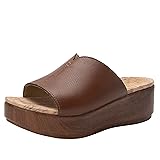 Alegria Women's Triniti Leather Platform Wedge