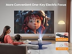 [Electric Focus]Mini Projector with 5G WiFi and