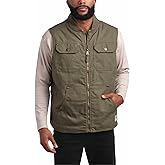 Bass Creek Outfitters Mens Duck Vest - Heavyweight Canvas Sherpa Lined Work Vest for Men - Insulated Mens Vests Outerwear