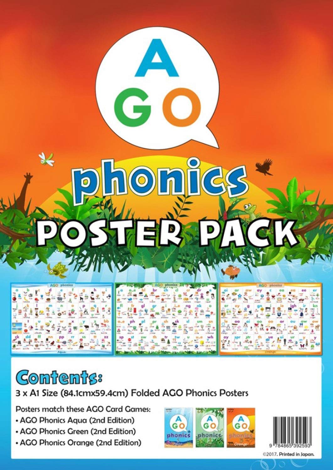 AGO フォニックス 教室用ポスター 3レベル セット 英語商品画像