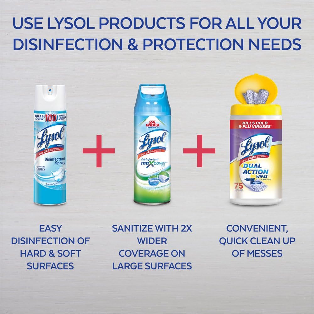 Lysol Dual Action, Disinfecting Wipes, Citrus, 75 Ct: Health & Personal Care