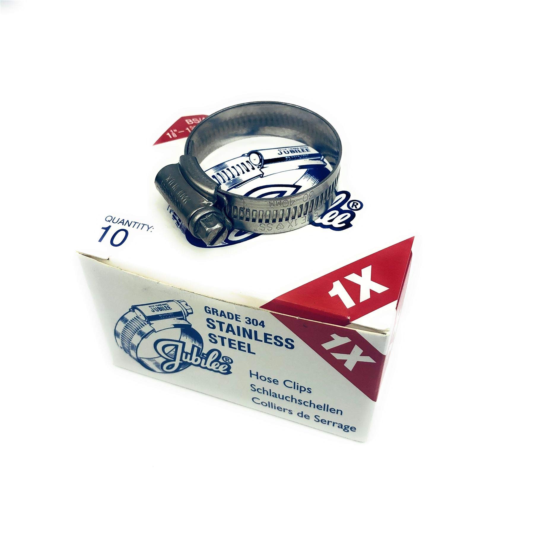 Jubilee® Stainless Steel SS304 Hose Clamp 30-40mm x 10