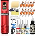 Wormhole Professional Wireless Tattoo Kit with 1800mAh Battery, Complete Set Including Tattoo Needles, Ink, and Everything Needed for Beginners - WTK284