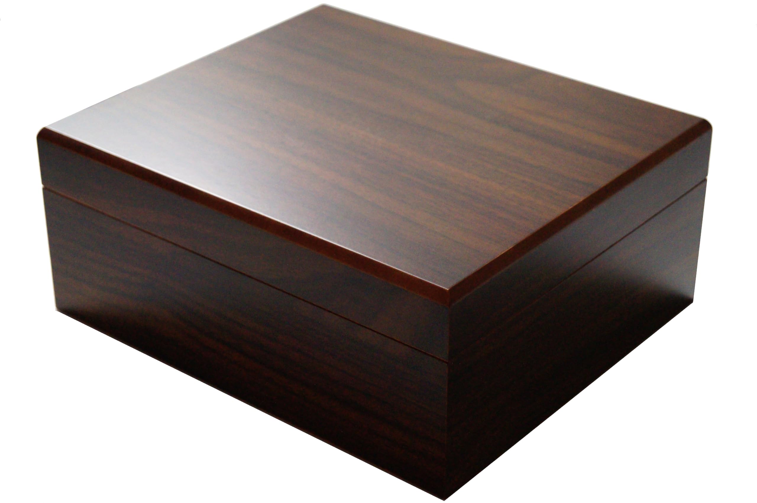 GERMANUS Cigar Humidor for approx. 50 Cigars, Brown, with Hygrometer and Humidifier Manual
