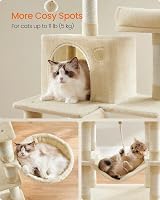 Feandrea Cat Tree 168 cm Large Tower with 13 Scratching Posts Beige PCT165M01V1 view 5