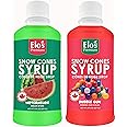 Snow Cone Syrup (8oz X 2), MADE IN CANADA| 2 Flavors Includes Watermelon and Bubble Gum | Premium Quality Flavoring | Ideal f