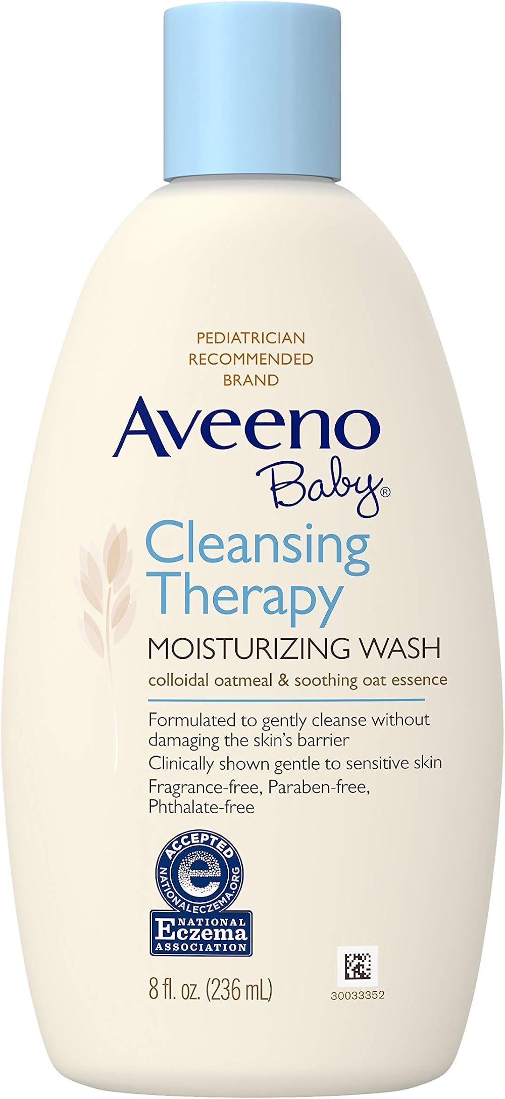 Aveeno Baby Eczema Therapy Cleansing Wash Fragrance Free 8 oz Gentle Sensitive