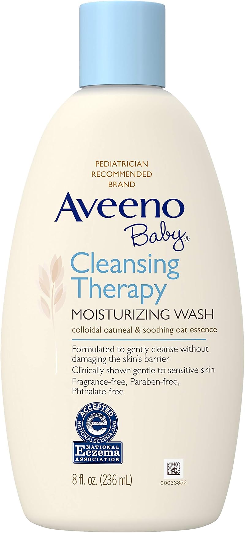 Aveeno Baby Eczema Therapy Cleansing Wash Fragrance Free 8 oz Gentle Sensitive