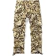OCHENTA Men's Cotton Casual Cargo Work Pants Baggy Camo Tactical Combat Trousers with 8 Pockets (No Belt)