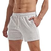 AIMPACT Mens Athletic Sweat Shorts 5 Inch Elastic Waist Casual Pajama Short with Pocket Gym Workout Short Shorts for Men
