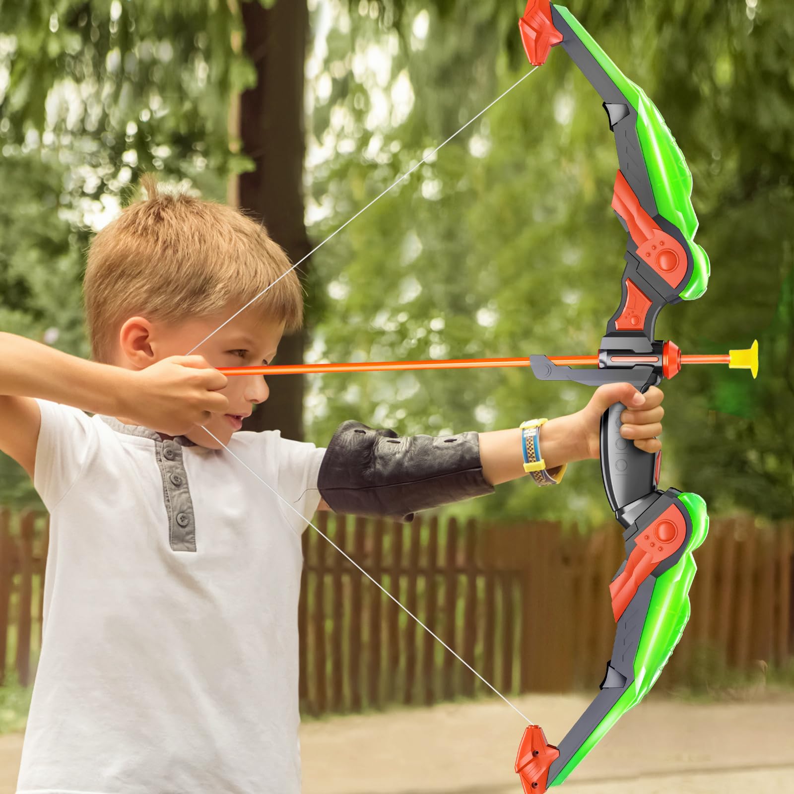 TEMI 2 Pack Set Kids Archery Bow Arrow Toy Outdoor Hunting Play with 20