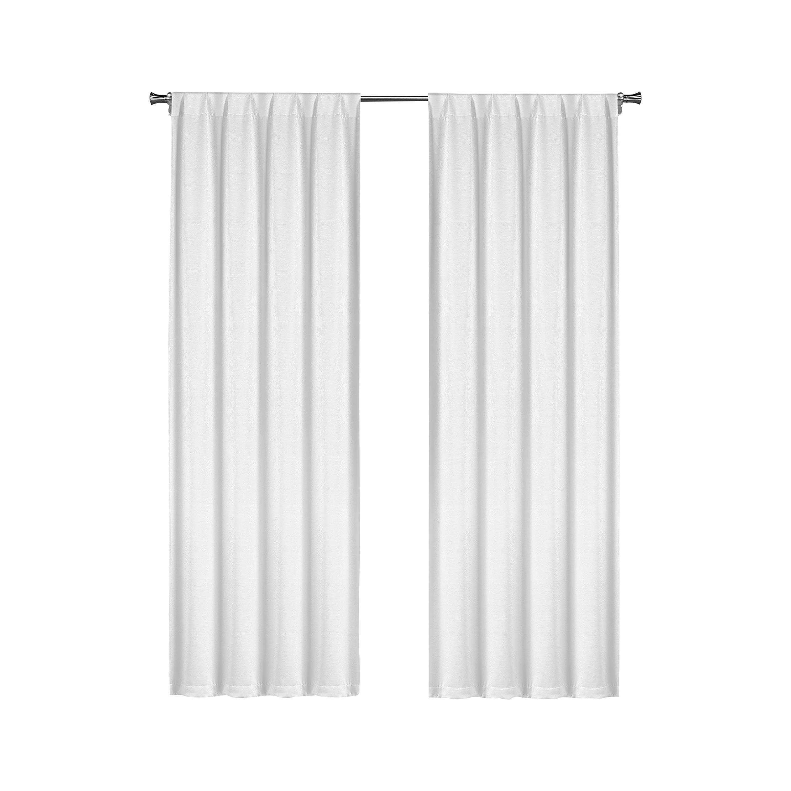 Kelvin Blackout Privacy Curtains for Bedroom, White, 38x96 (2 Pieces)