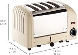 Dualit Classic 4 Slice Toaster Vario Cream ProHeat Elements UK Hand Built view 7