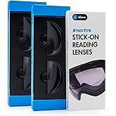 StickTite (Large 40mm) - Stick-on bifocal reading lens for Ski goggles and Dive masks. Patented optically clear technology.