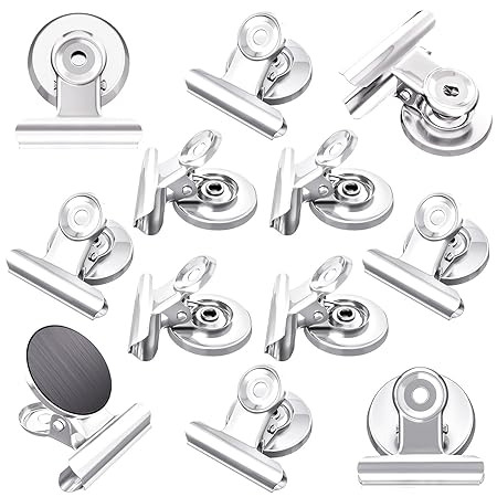 Besteek - Juego de 10 clips magnéticos para nevera - Fuertes clips ...
