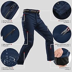 Men's Snow Ski Waterproof Fleece Lined Pants Winter