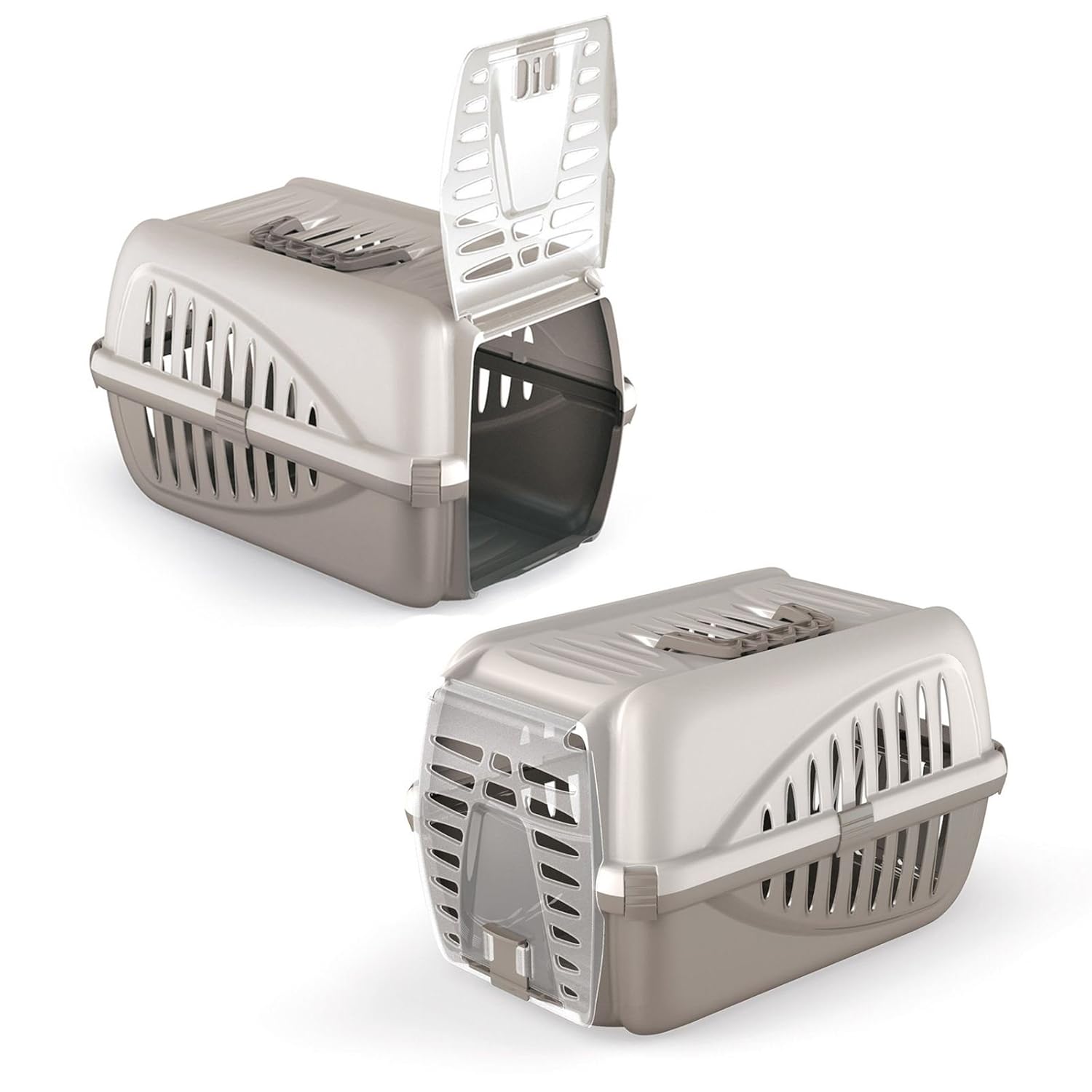 Grey Pet Cat Puppy Carrier Premium Portable Large Front Car Travel