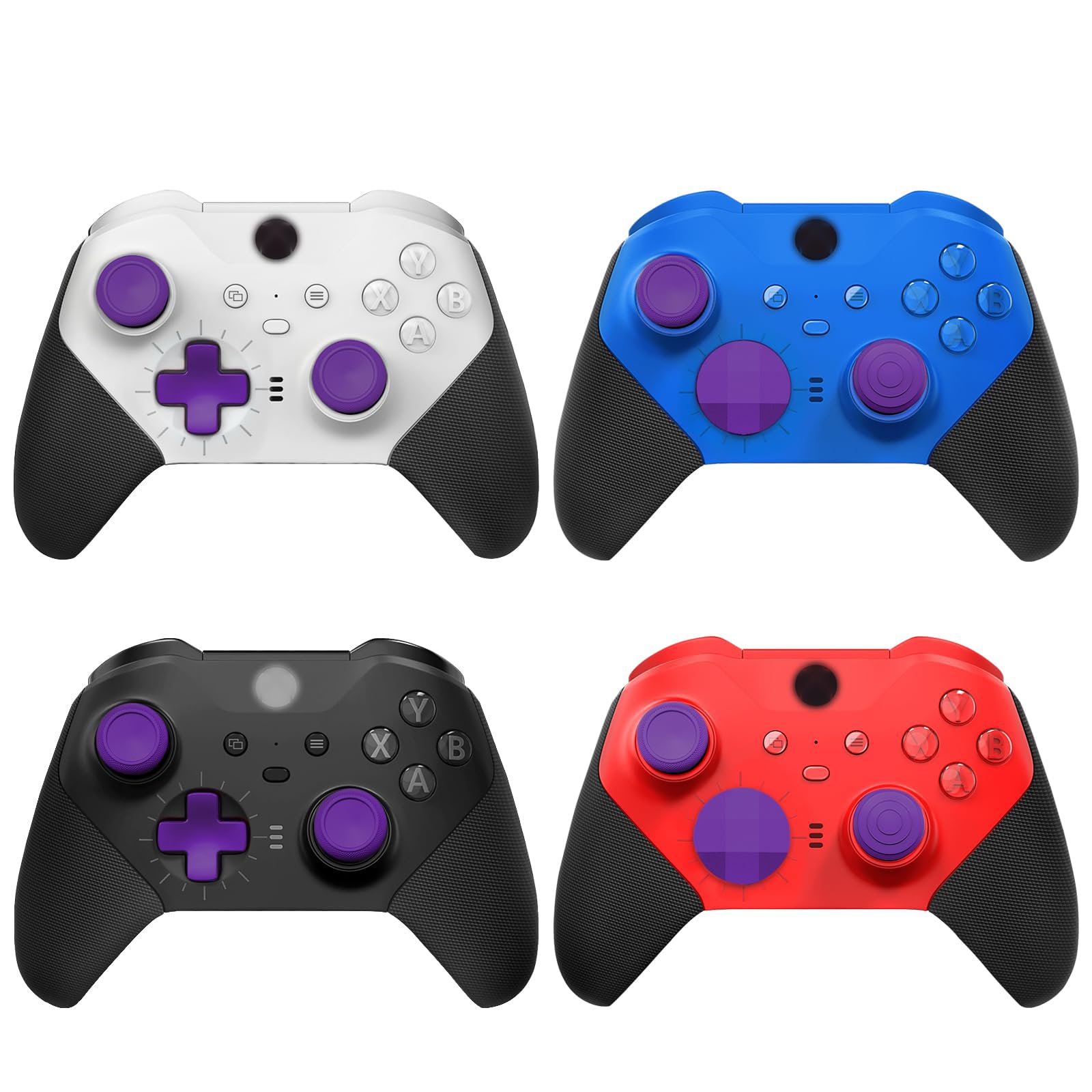 Accessories for Xbox One Elite Series 2 Controller(Model 1797), Metal Thumbsticks Paddles Joysticks Replacement Parts Kits Compatible with Xbox Elite Wireless Controller Series 2 Core(Purple)