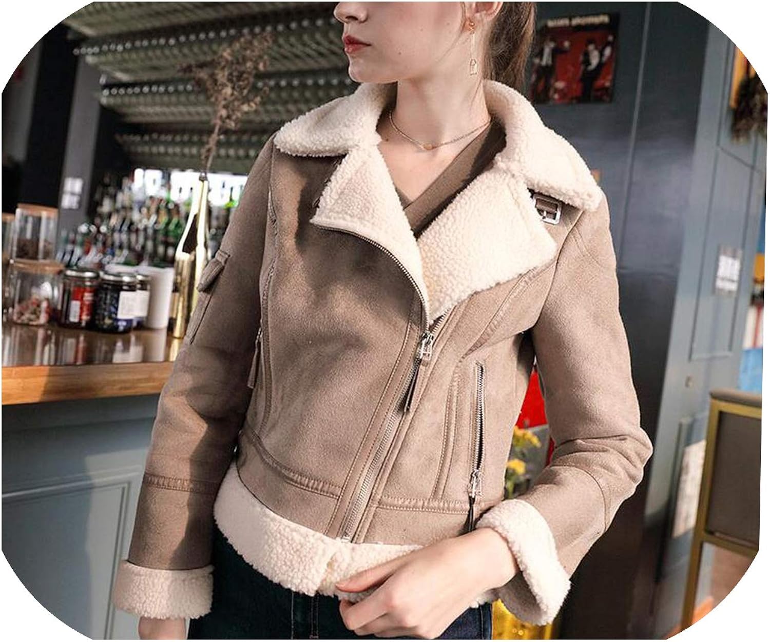 faux sheepskin jacket