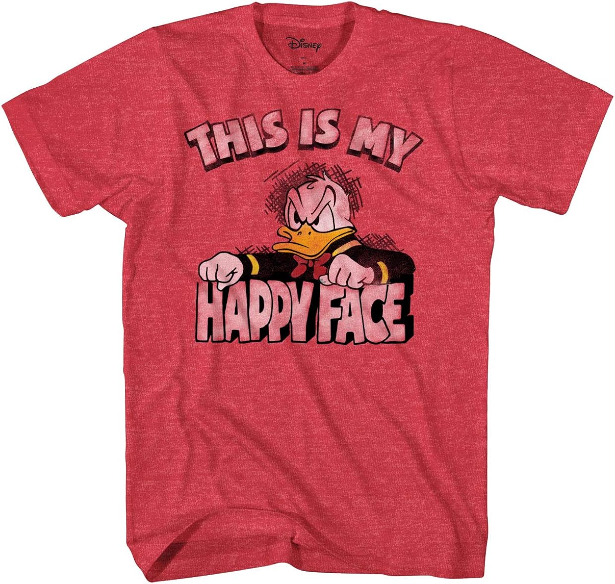 Donald Duck Angry Grumpy This Is My Happy Face T-shirt: Clothing