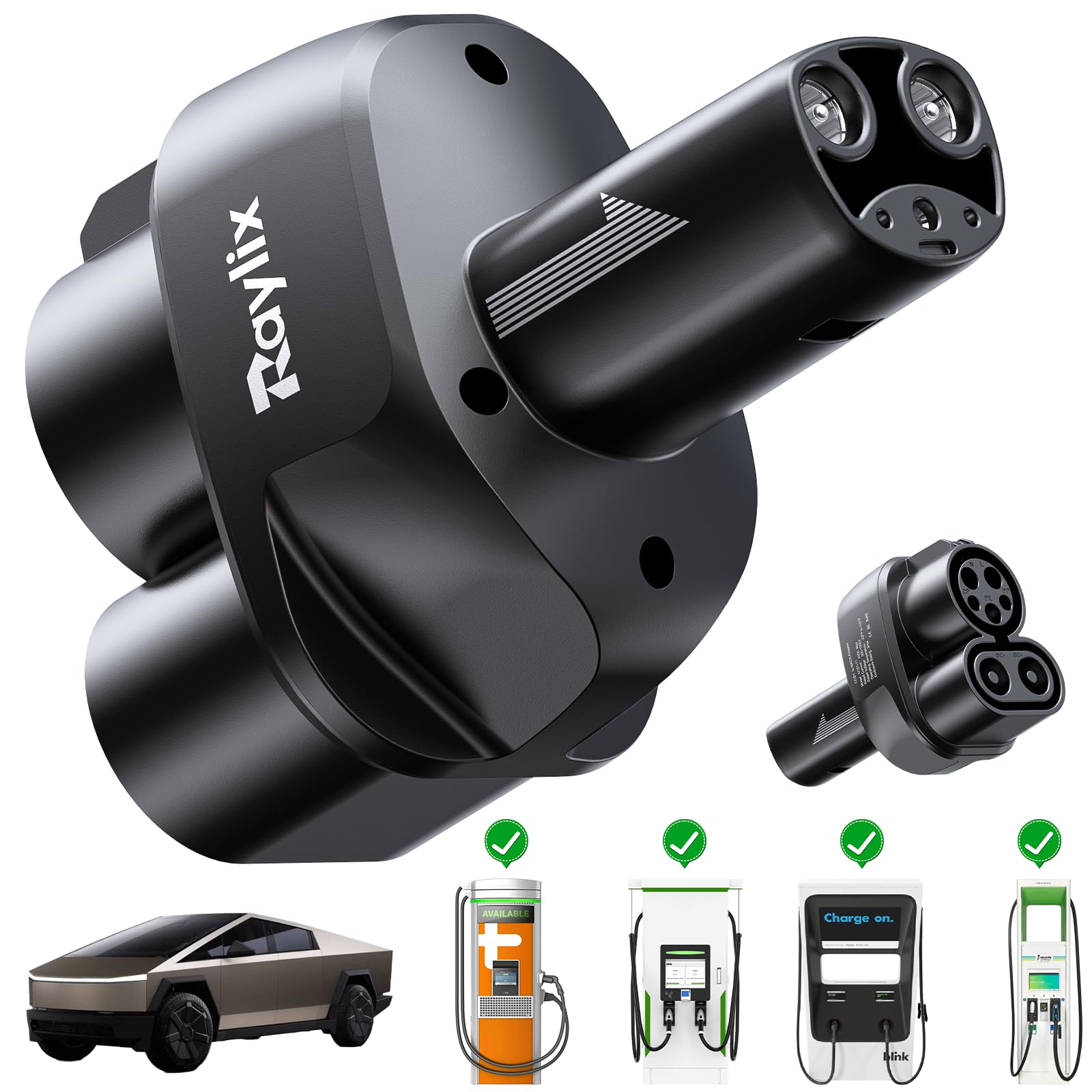 Photo 1 of Raylix Upgraded CCS1 to Tesla Charger Adapter for Cybertruck & All Tesla Models(2021-2026), 250kW SuperFast Charging Adapter, CCS to NACS, Only Work with DC Level 3 Charging Stations with CCS1 Plug