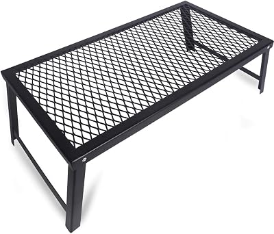 HIKEMAN Foldable Campfire Grill Heavy Duty Charcoal Outdoor Cooking