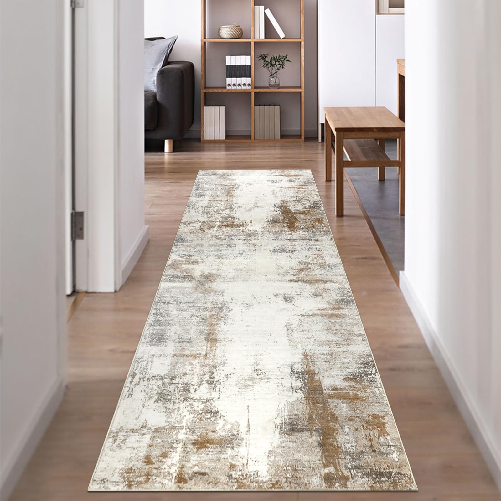 Famibay Runner Rugs for Hallway Non Slip Carpet Runners Long 65x240cm Hall Runner Machine Washable Kitchen Rugs Floor Carpet Runner for Hallway Entryway Kitchen