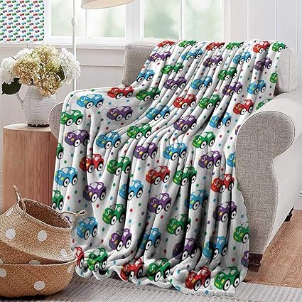 Amazon Com Pearlrolan Flannel Throw Blanket Cars Children Baby