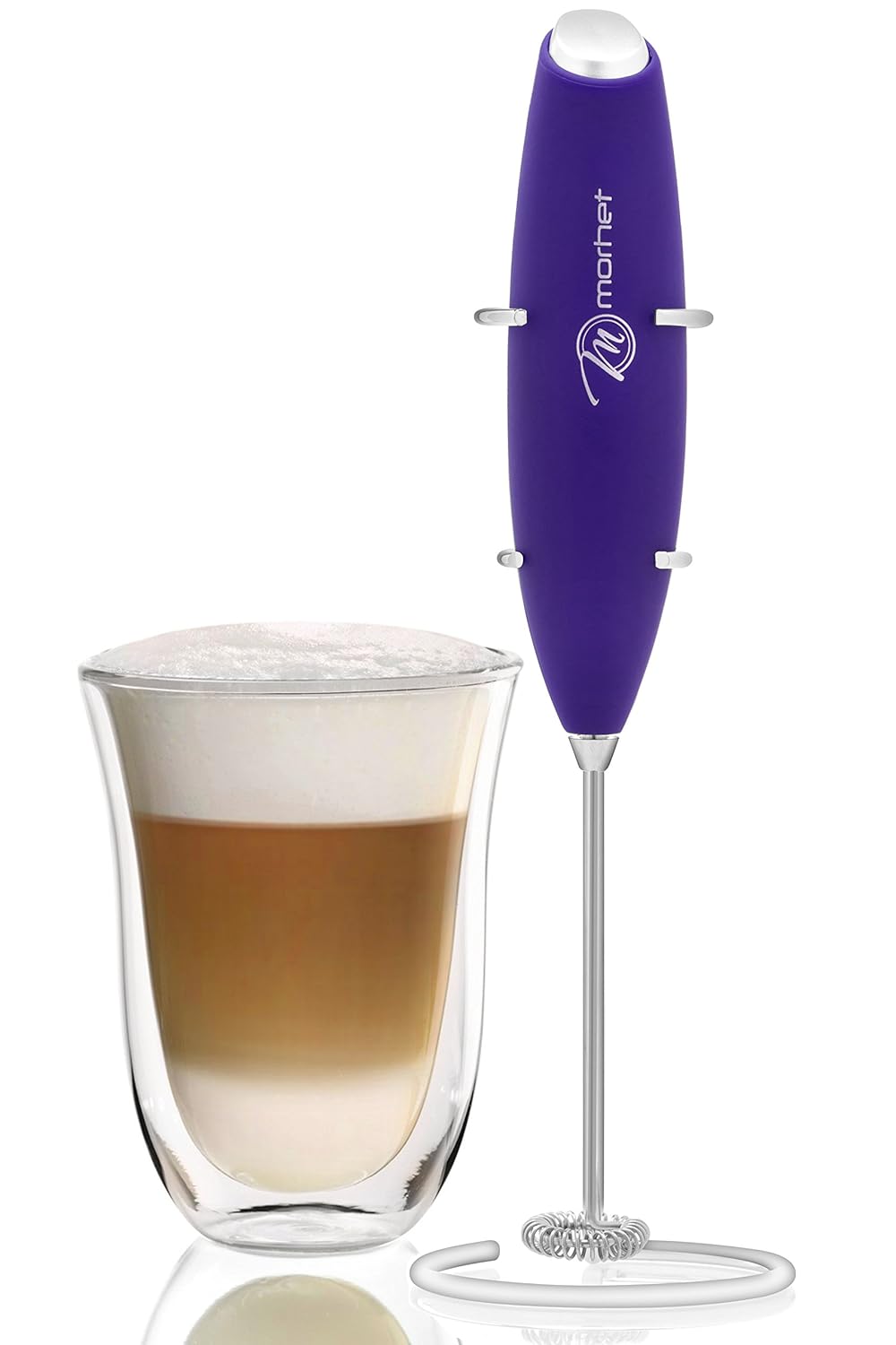 Electric Milk Frother, Handheld Battery Operated, Mixer For Drinks