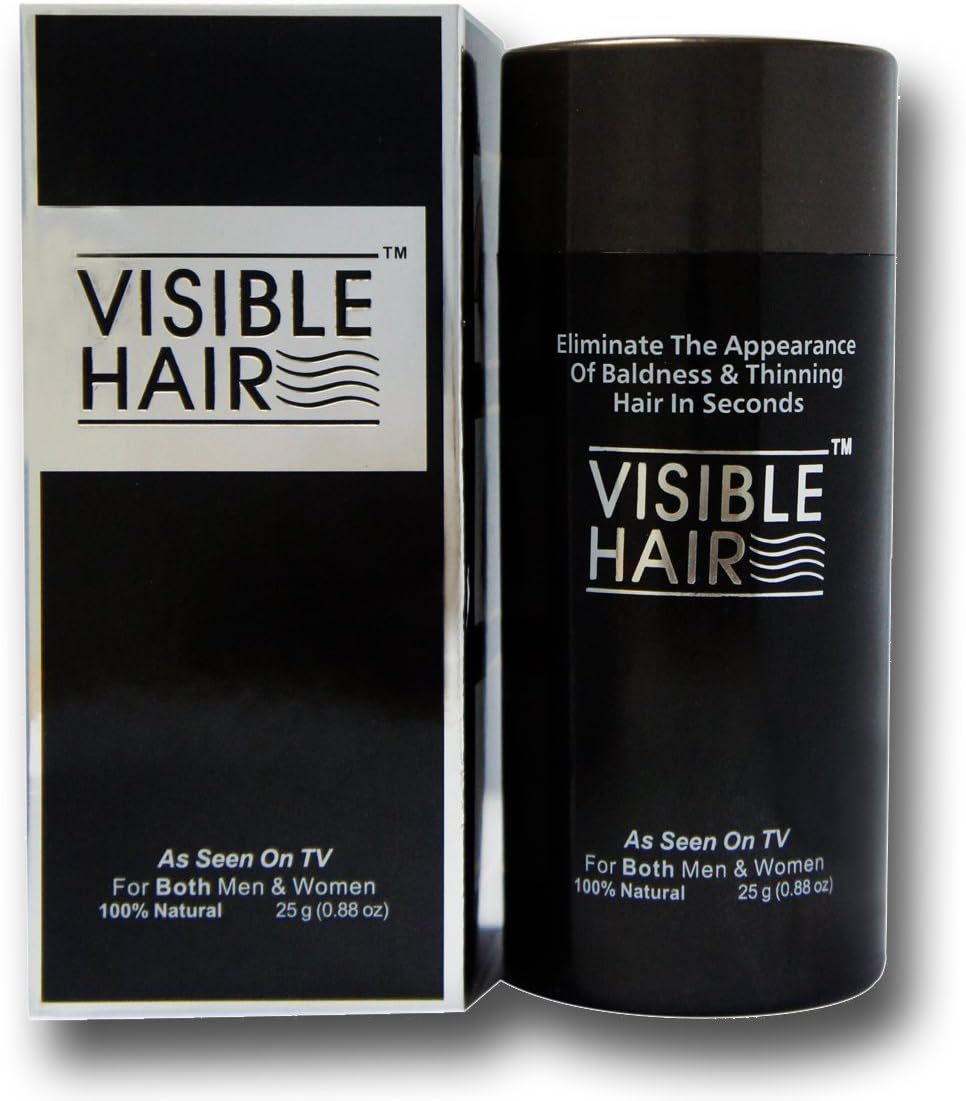 Visible Hair - Blonde - Hair Building Fibers 25 Grams to fill Thinning, Sparse or Balding Areas - Made of natural, colored Keratin Fibers that blend undetectable into existing hair