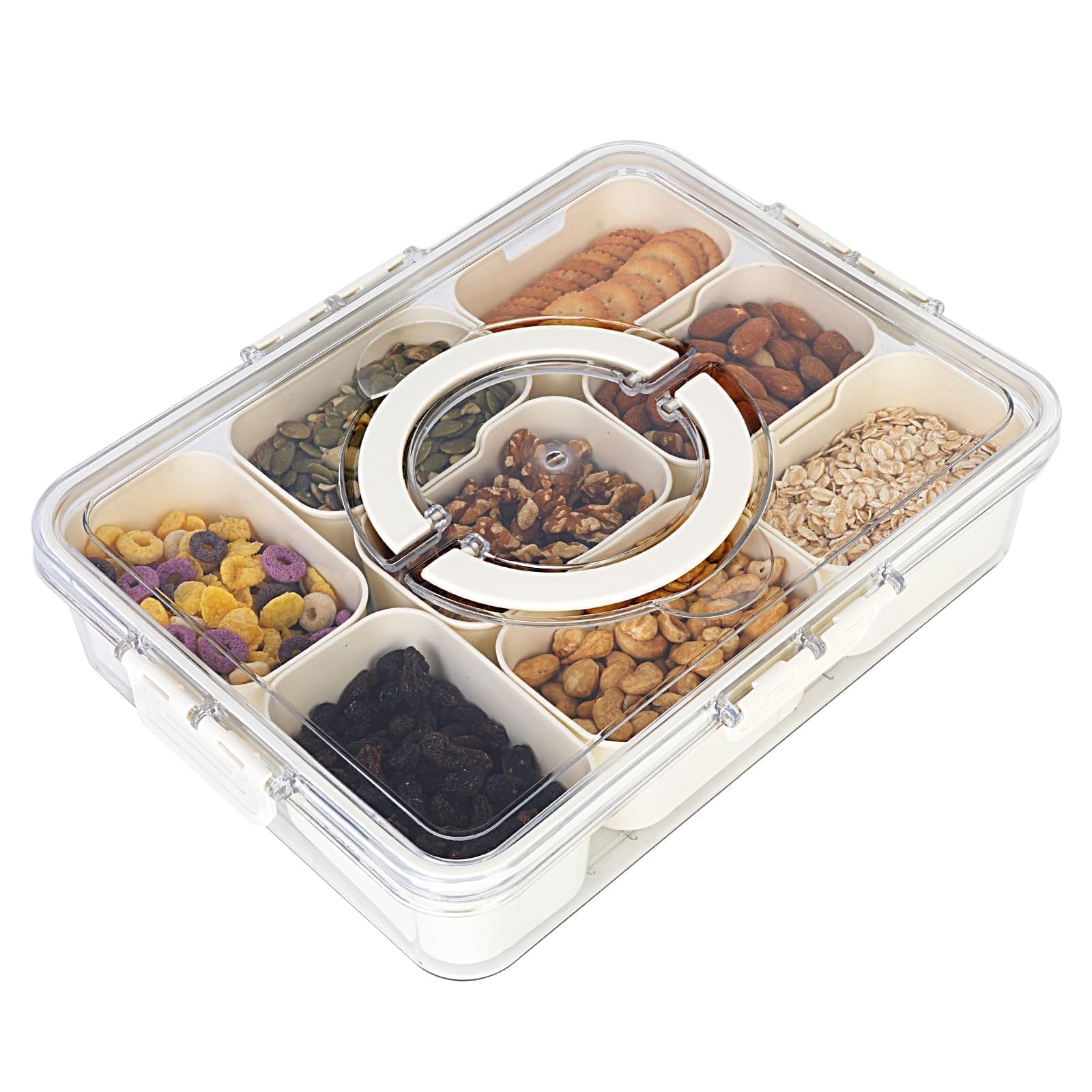 ZOEHROWS Snackle Box Container, Divided Serving Tray with Lid and ...
