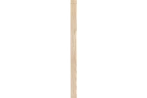 ASCENSION STAIR PARTS 350N - Notched Newel - 3 1/2" x 48" - Clean Routed Design (Red Oak)