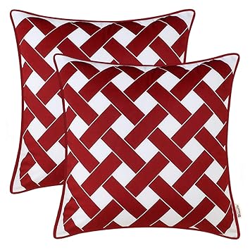 Amazon Com Brawarm Pack Of 2 Cozy Velvet Throw Pillow Covers
