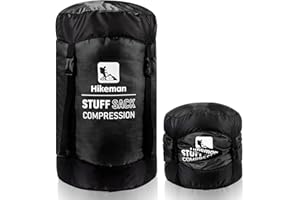HIKEMAN Compression Sack, 50% More Storage! 12L/19L/32L/46L/53L Compression Stuff Sack, Water-Resistant & Ultralight Sleeping Bag Stuff Sack - Space Saving Gear for Camping, Hiking