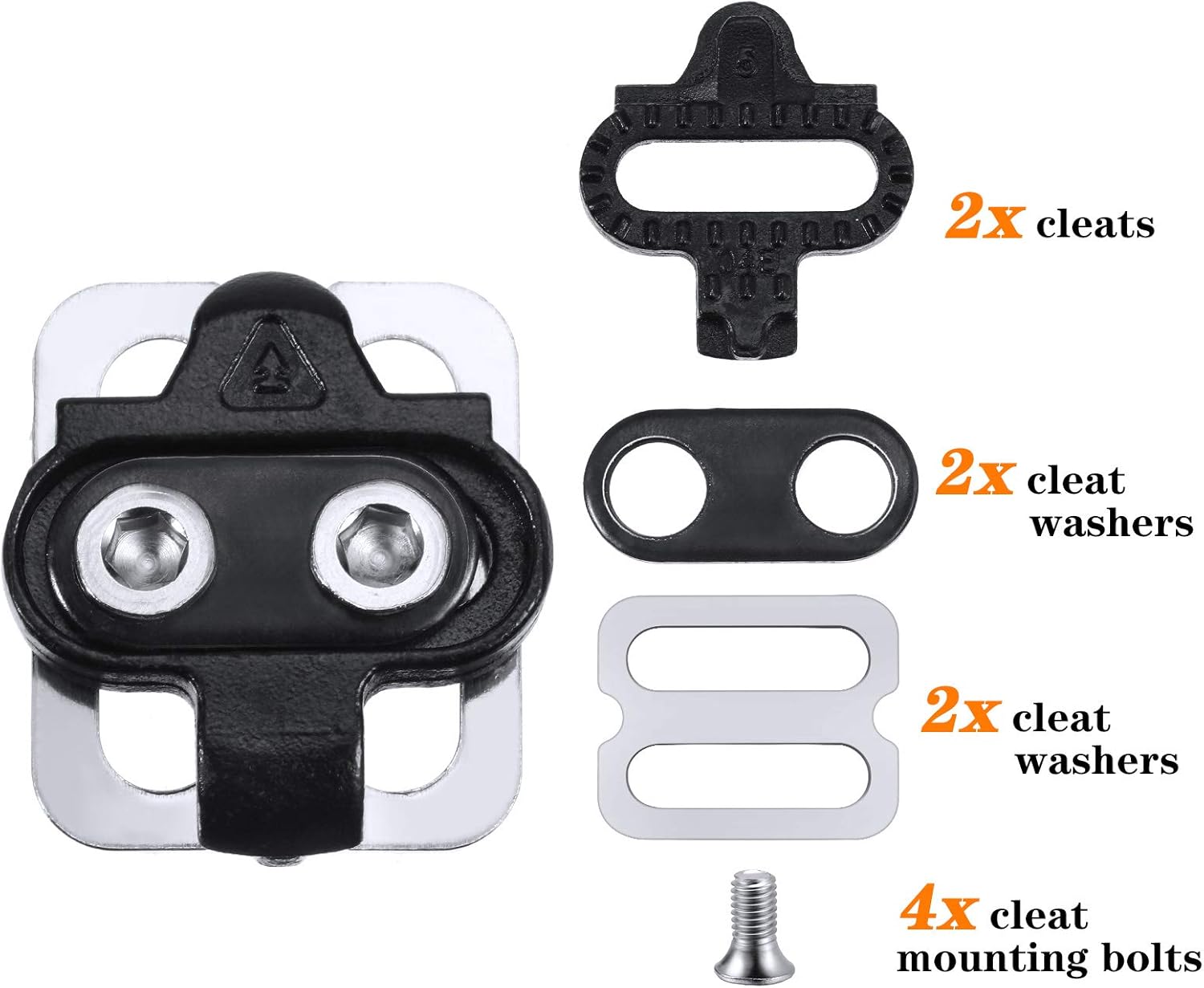 Hotop Bike Cleats Compatible with Shimano MTB SPD Pedals (SH51) for Men and Women Mountain Bike Shoes Bicycle Cleat Set for Mountain Biking and Indoor Cycling : Sports & Outdoors