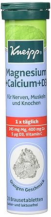 Kneipp Magnesium + Calcium, 20 Brausetabletten 4er pack