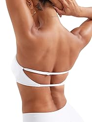 YEOREO Women Strapless Bandeau Sports Bra Padded