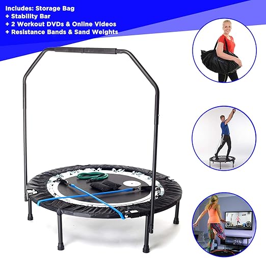 Maximus Pro Rebounder - Trampolin Fitness Plegable. Mini Cama ...