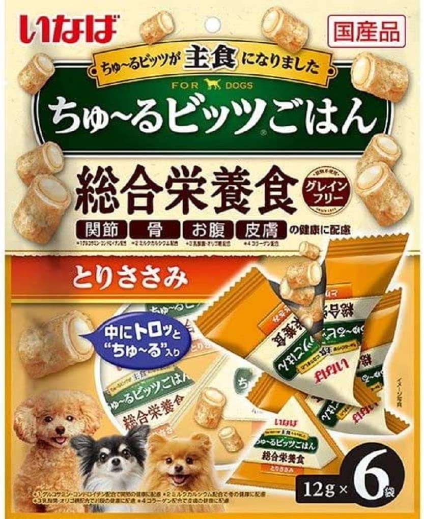 いなばペットフード ちゅ～るビッツごはん とりささみ 6袋入りの商品画像